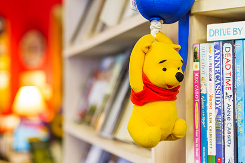 An interior shot of independent bookshop Cogito Books, photographed for a magazine article. 