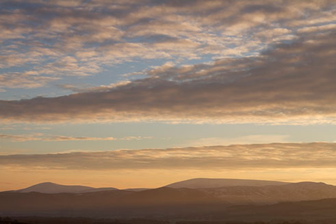A serene sunset over the Cheviot Hills – part of a commission for Northumberland National Park. 
