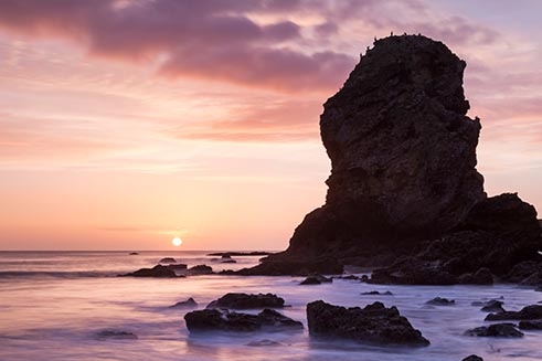 A beautiful sunrise photograph of Marsden Rock, near South Shields, for Northeast Life Magazine. 