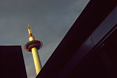 A travel image of the Kyoto Tower, Japan, which is Kyoto’s tallest structure. 